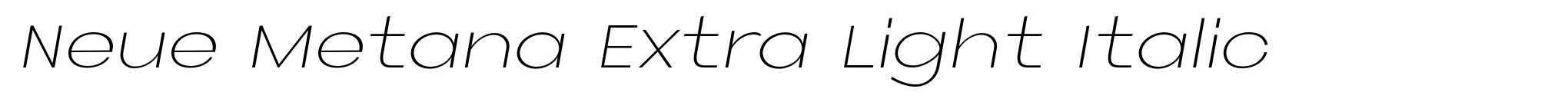 Neue Metana Extra Light Italic image